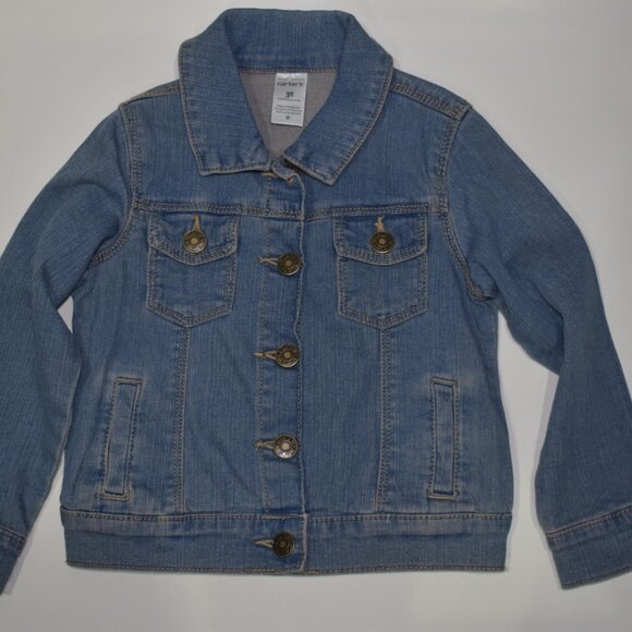 Carters Denim Tucker jacket Girls Size 3T Light Blue - Picture 6 of 7
